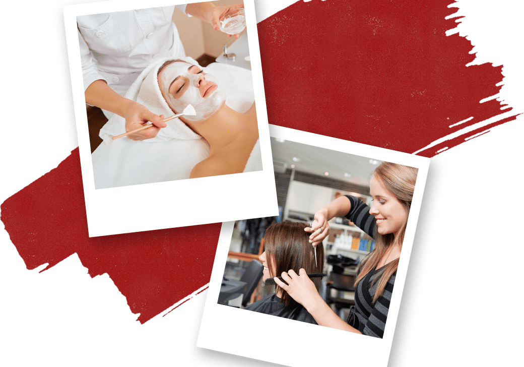 Salon and spa services collage